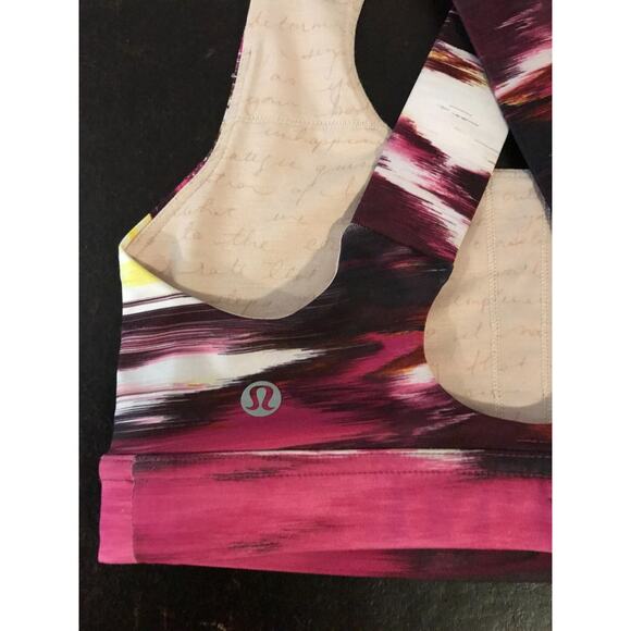 Lululemon All Sport Bra III Pigment Wind Berry Rumble Multi - SIze 2 - Picture 4 of 9